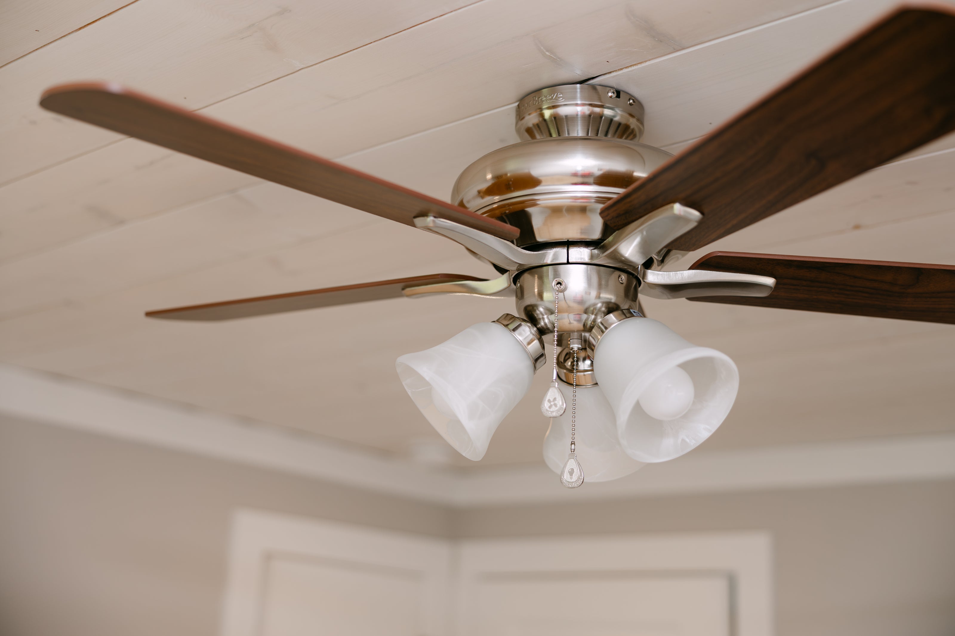 ceiling fan with an integrated light