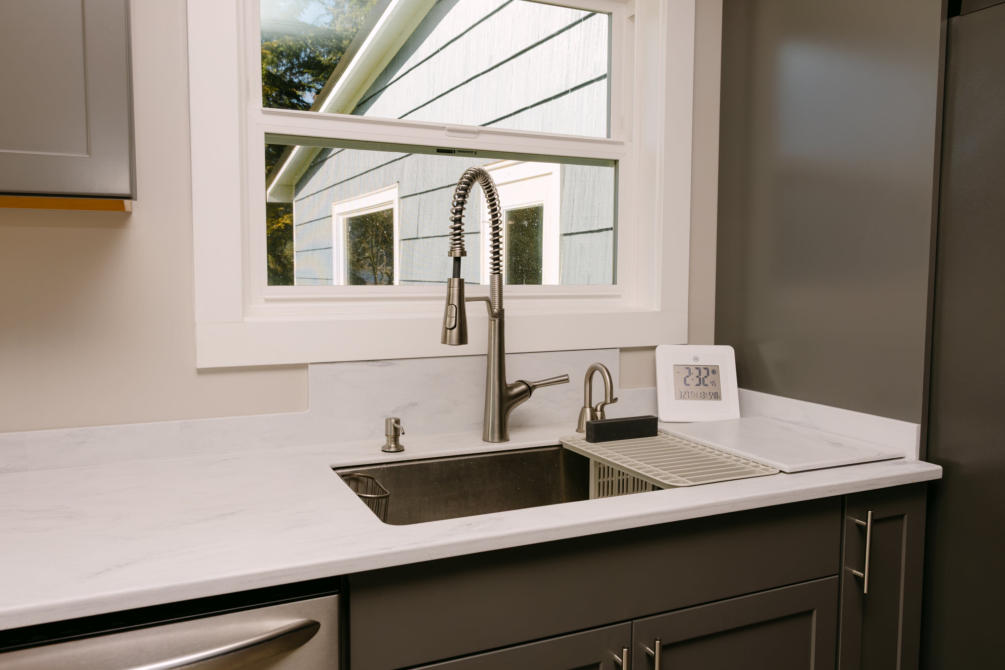 modern kitchen sink area