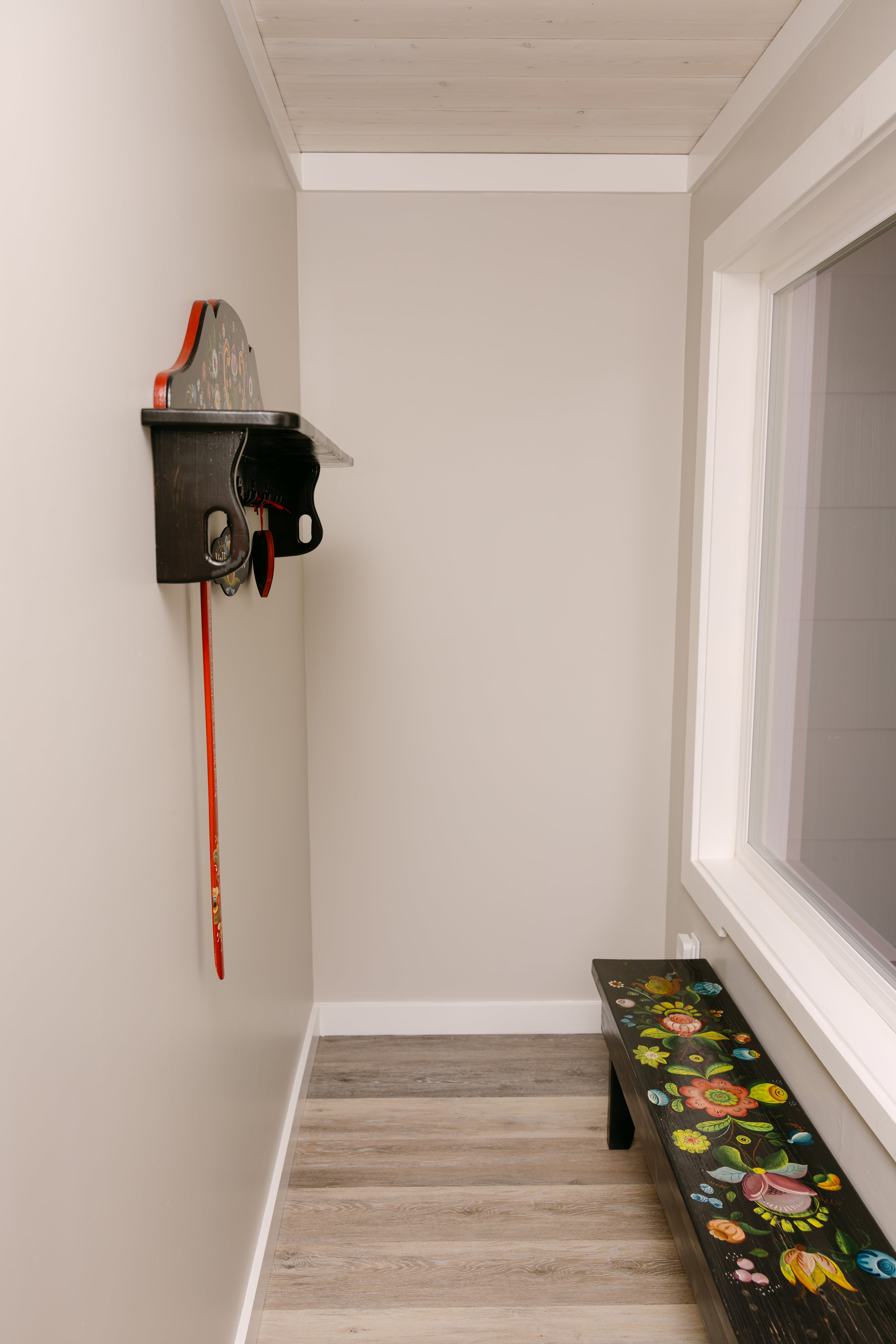 entryway with light-colored walls 